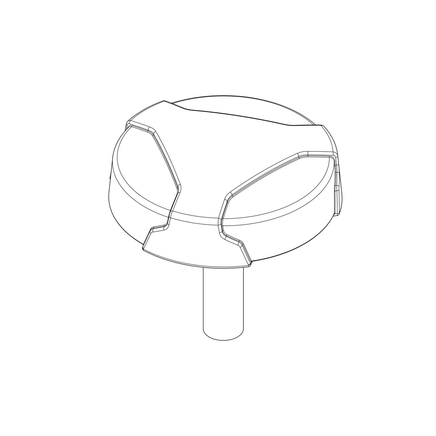 Lobe Knob Black M8x1,25