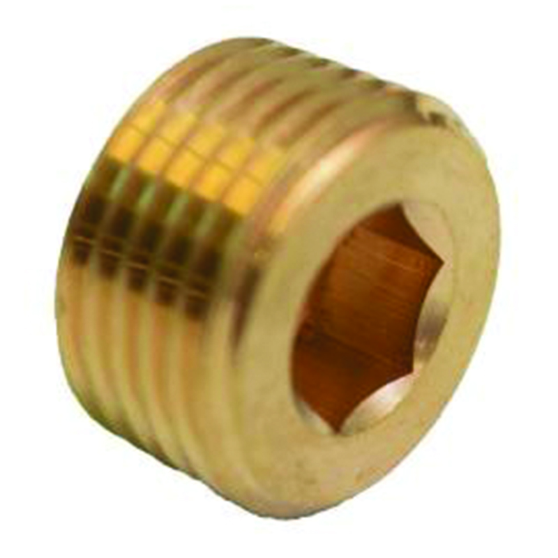 1/2" NPT COUNTERSUNK HEAD PLUG BRASS