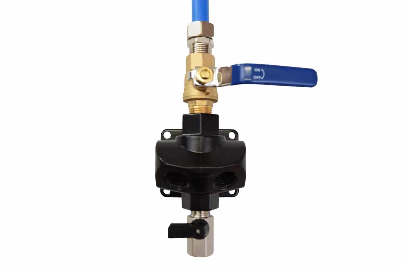 1/2" MULTI PORT OUTLET  WITH SHUTOFF DURATEC