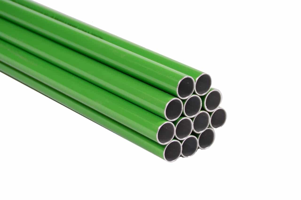 green 3/4" ALUMINUM TUBING 19 FT 2 INCHES LONG FASTPIPE   green,  non returnable