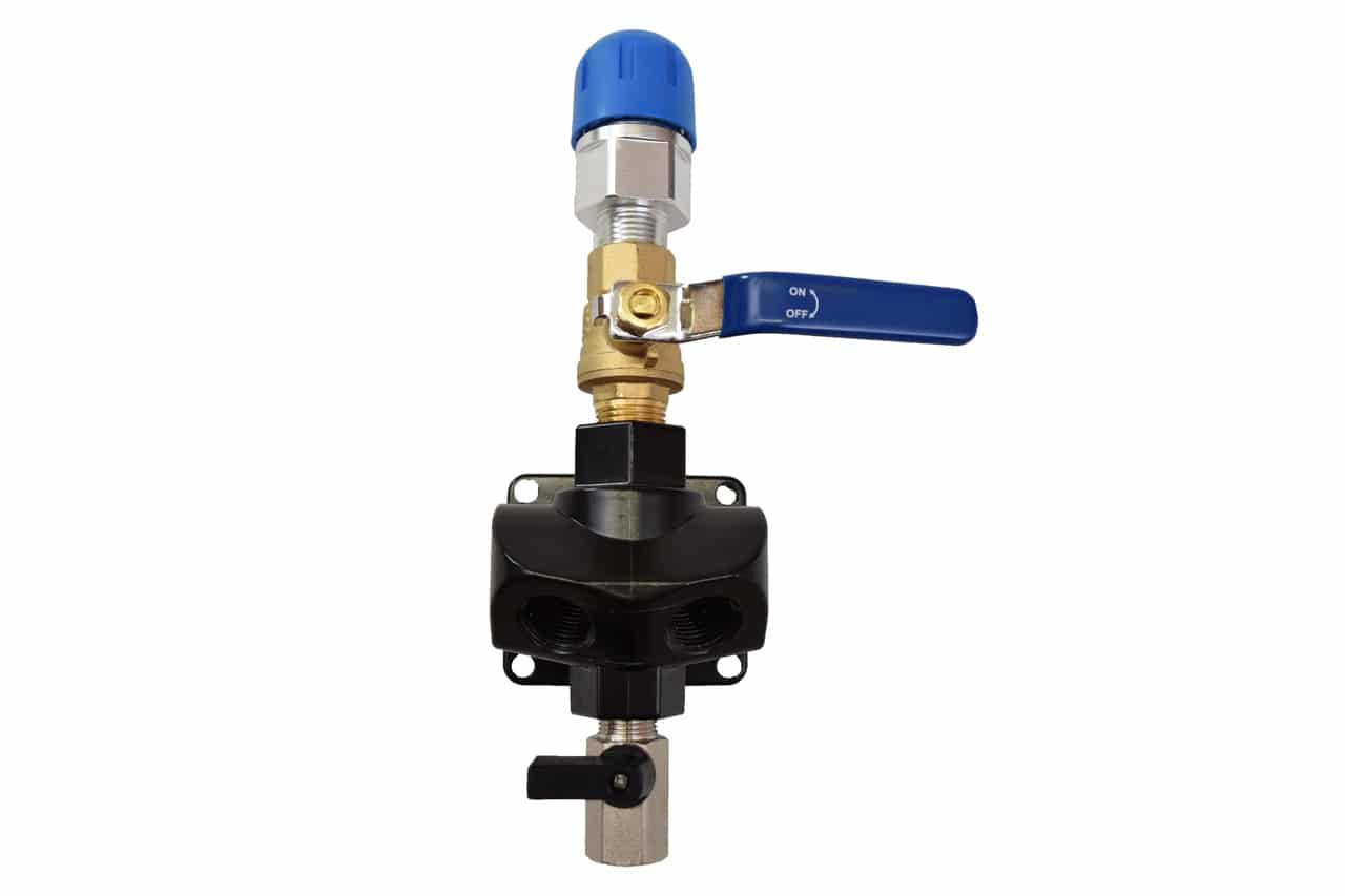 3/4" MULTI PORT WALL OUTLET WITH SHUTOFF, 1/2" NPT (4X)  FASTPIPE