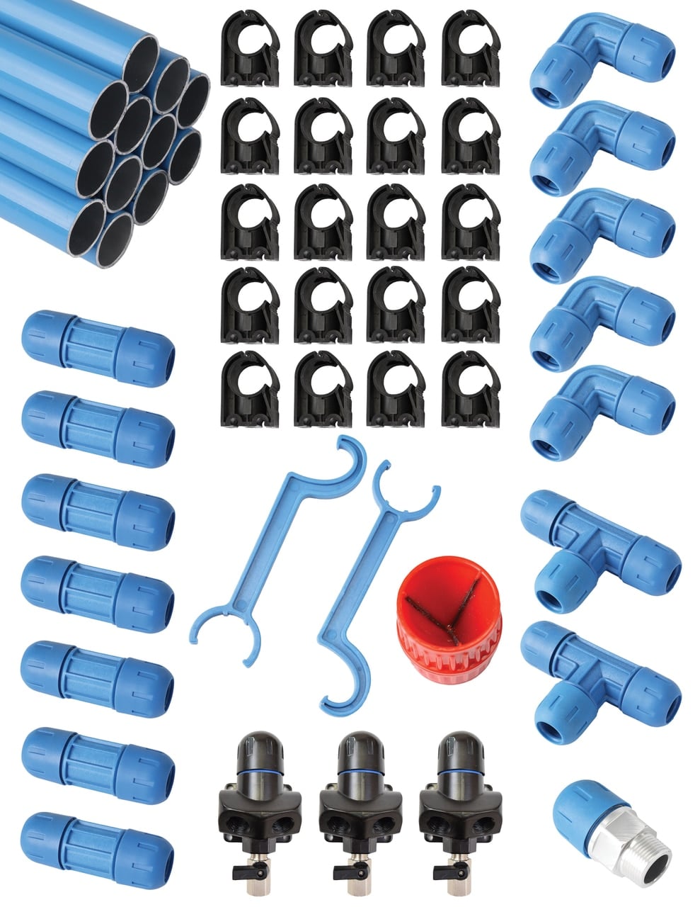 3/4" FASTPIPE MASTER KIT 90 FT, 3 OUTLETS  -  SHIPS IN ONE BOX