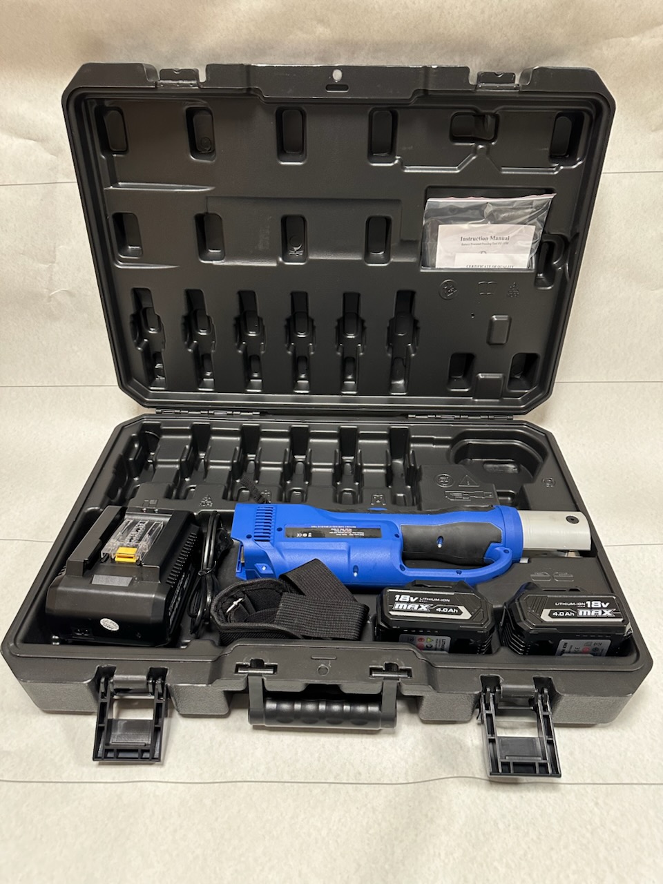 PRESS TOOL, 2 BATTERIES, CASE, FOR 3/4" to 2"