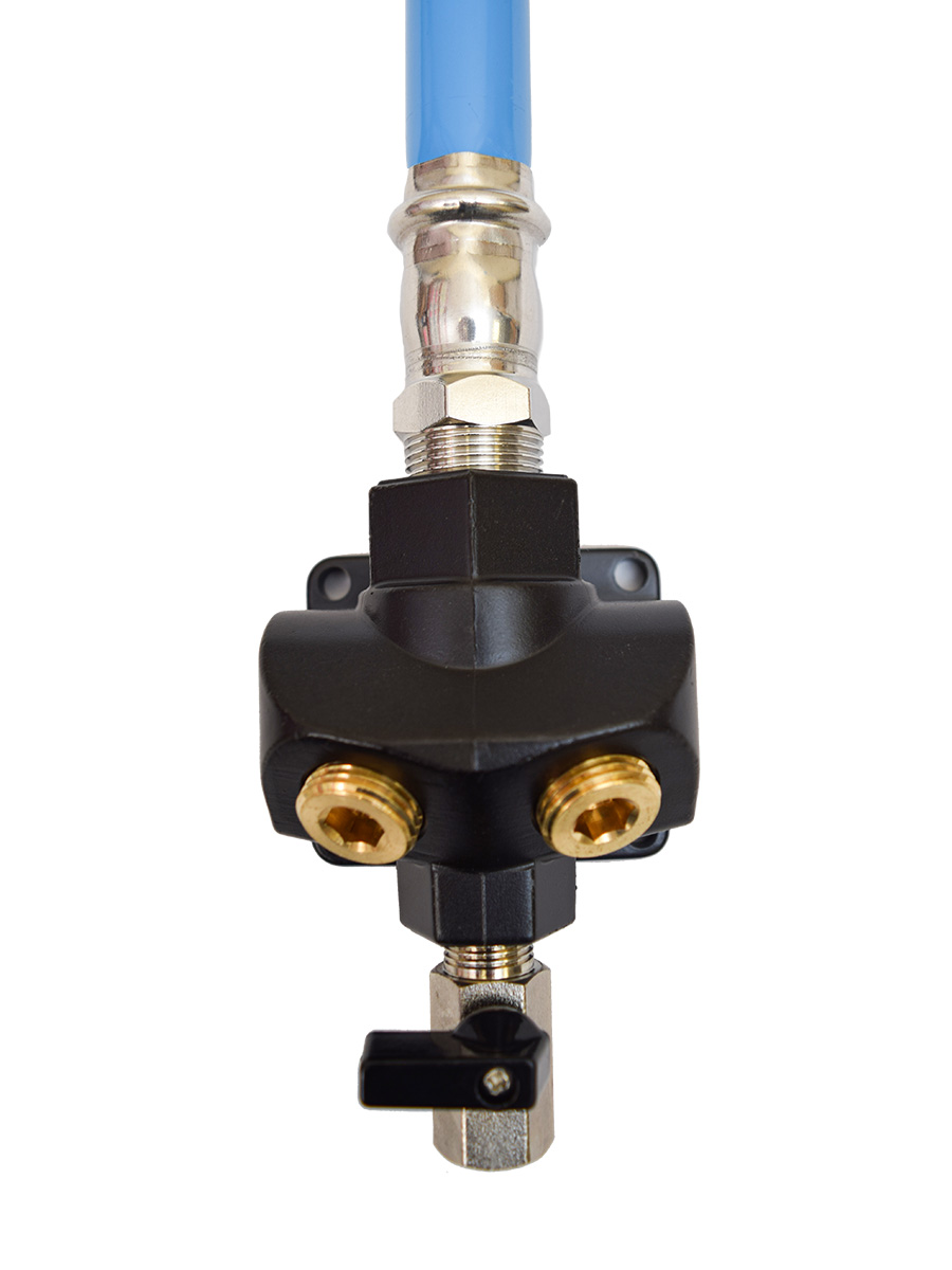 3/4" MULTI PORT WALL OUTLET, 1/2" NPT (4X) COMPRESSED PIPE