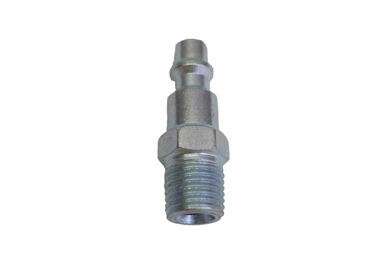PLUG,  1/4" MALE NPT THREAD, SAFETY PUSH BUTTON, INDUSTRIAL STYLE, 70 CFM BODY