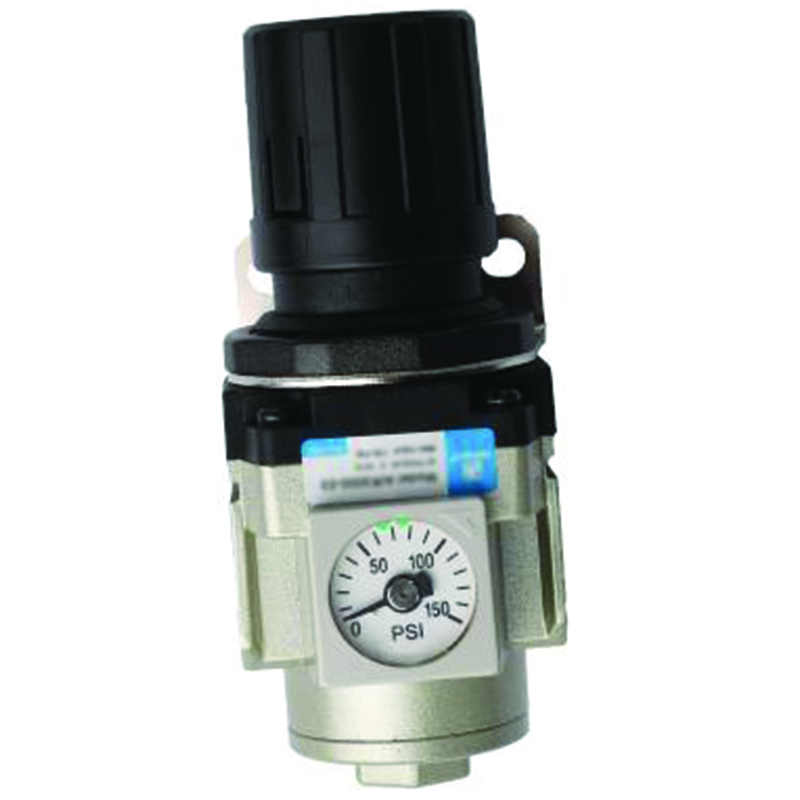 1/2" INLINE REGULATOR WITH GAUGE, 1/2" NPT PORTS