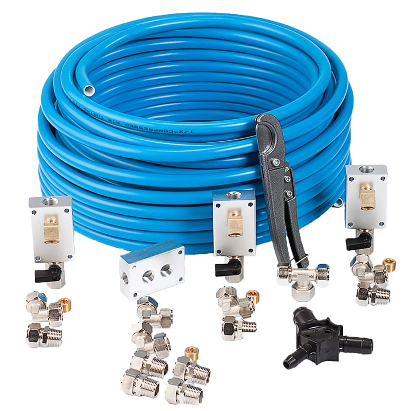 1/2" MAXLINE MASTER KIT 100 FT, 3 OUTLETS, 1 COMP MANIFOLD, 1 TEE, 5 ELBOWS,  CUTTER AND BEVEL TOOL