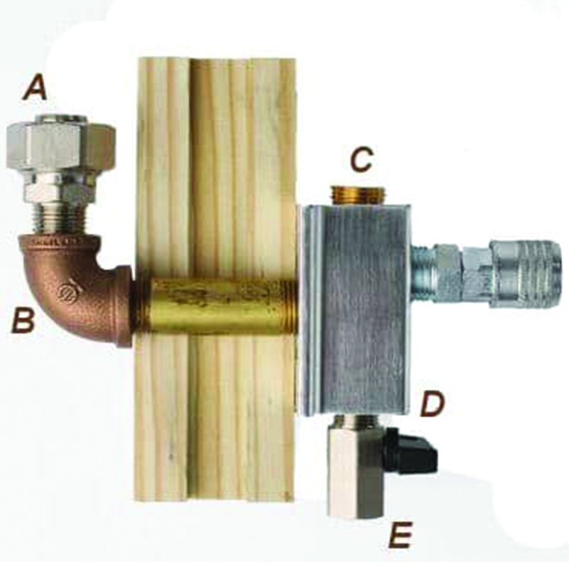 1/2" MAXLINE THRU WALL OUTLET KIT, 1/4" OUTLET PORT