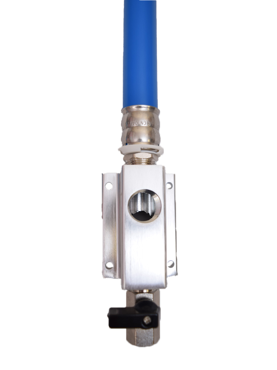 1/2" SINGLE PORT OUTLET, 1/4" NPT OUTLET PORT , COMPRESSED FLEXIBLE TUBING