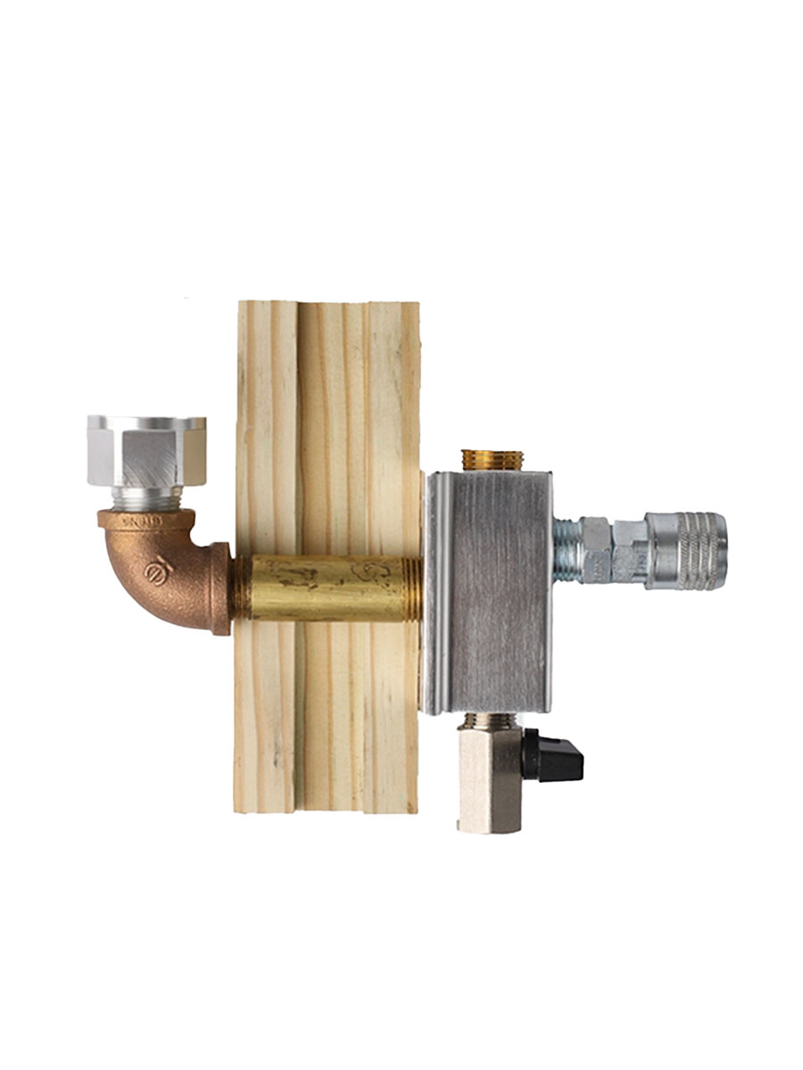 1/2" SINGLE PORT OUTLET,  THRU WALL, 1/4" NPT OUTLET PORT  , COMPRESSED FLEXIBLE TUBING