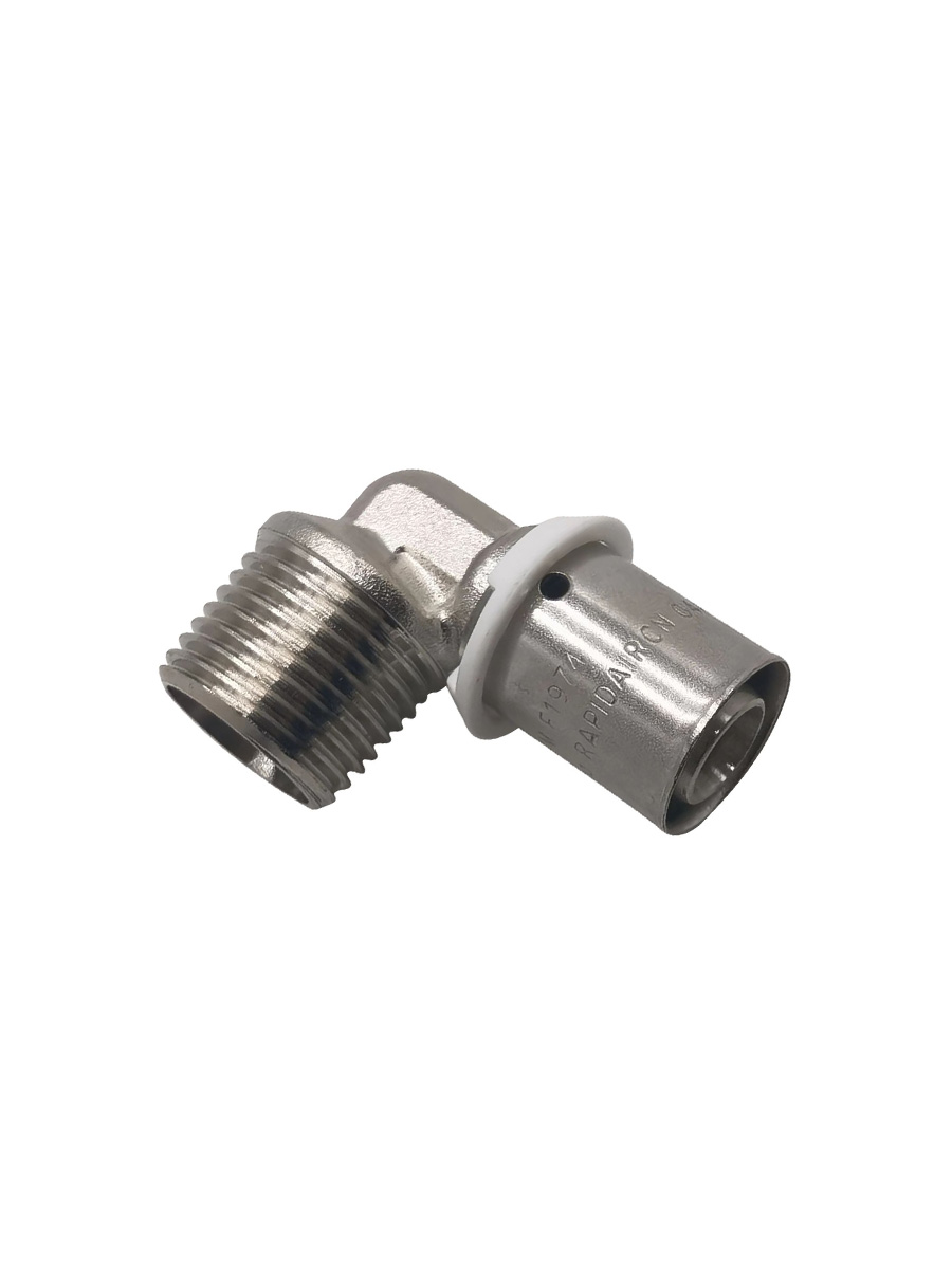 3/4" COMPRESSED FLEXIBLE TUBING X 1/2" MALE NPT ELBOW FITTING