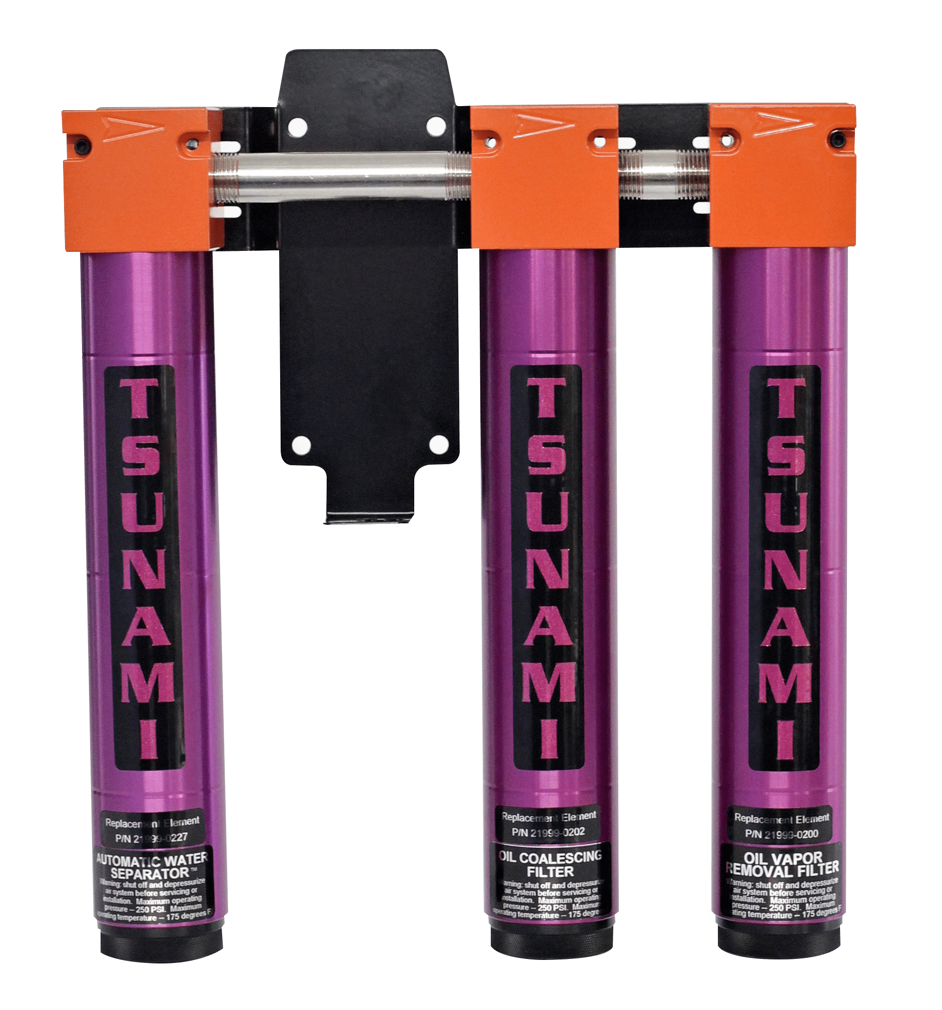 1/2" NPT TSUNAMI FILTRATION PACKAGE #5, WATER SEP, OIL COALESCING, ACTIVE CARBON FILTERS, 21999-0255