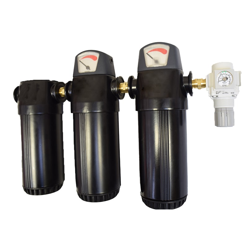 1/4" NPT 15 CFM FILTER ASSEMBLY MOISTURE SEPARATOR-OIL COALESCING-CARBON-REGULATOR